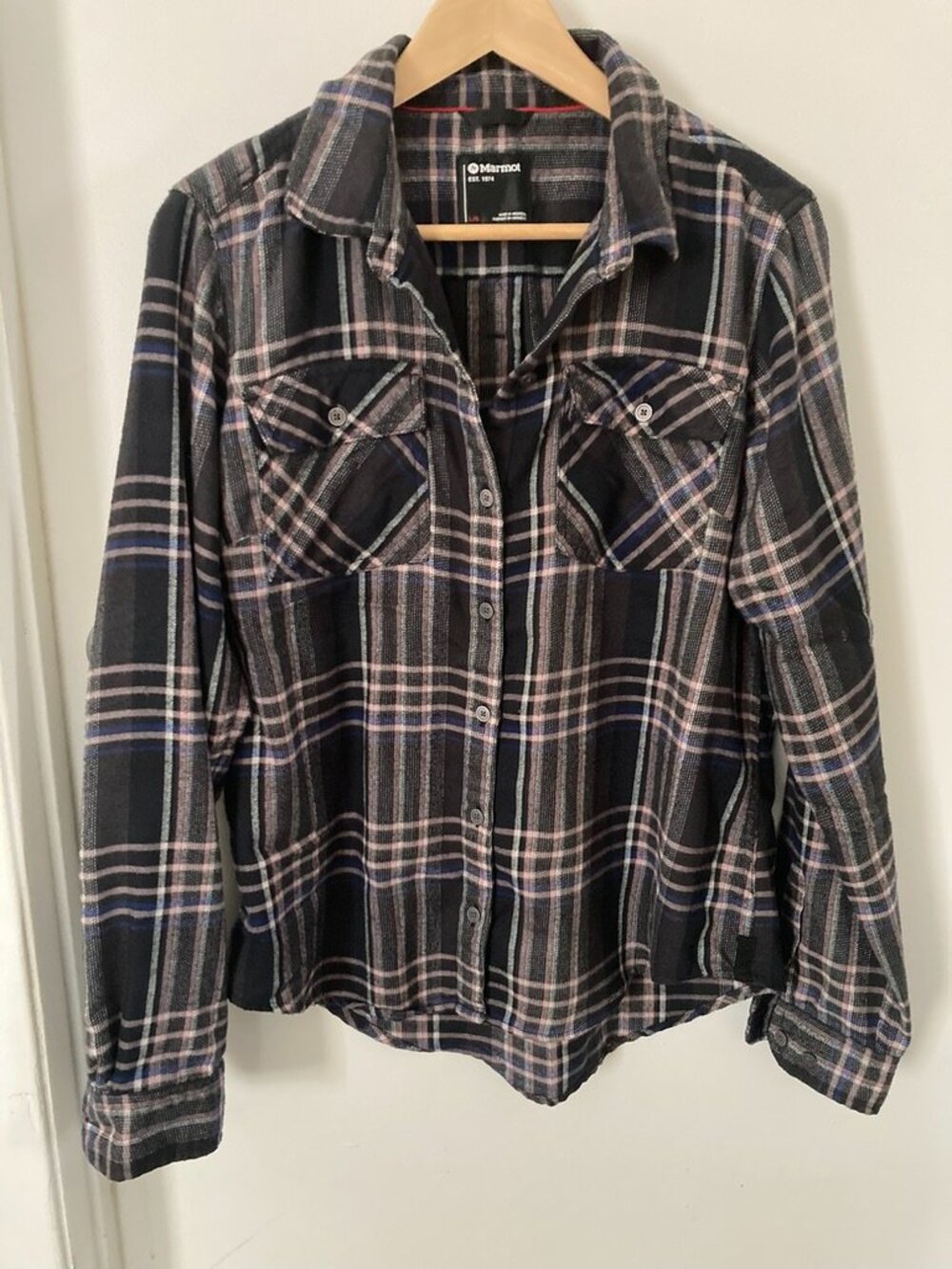 Marmot Women's Plaid Button down Lightweight Flannel L/G